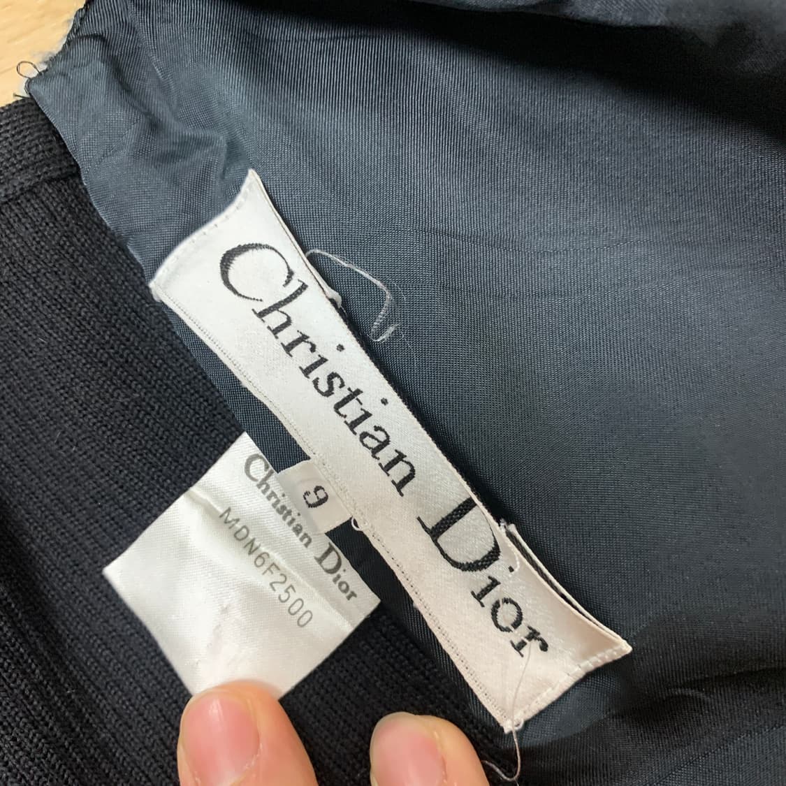 55)Christian Dior 디올 올드 아카이브 레오파드 울 베스트 상품이미지3