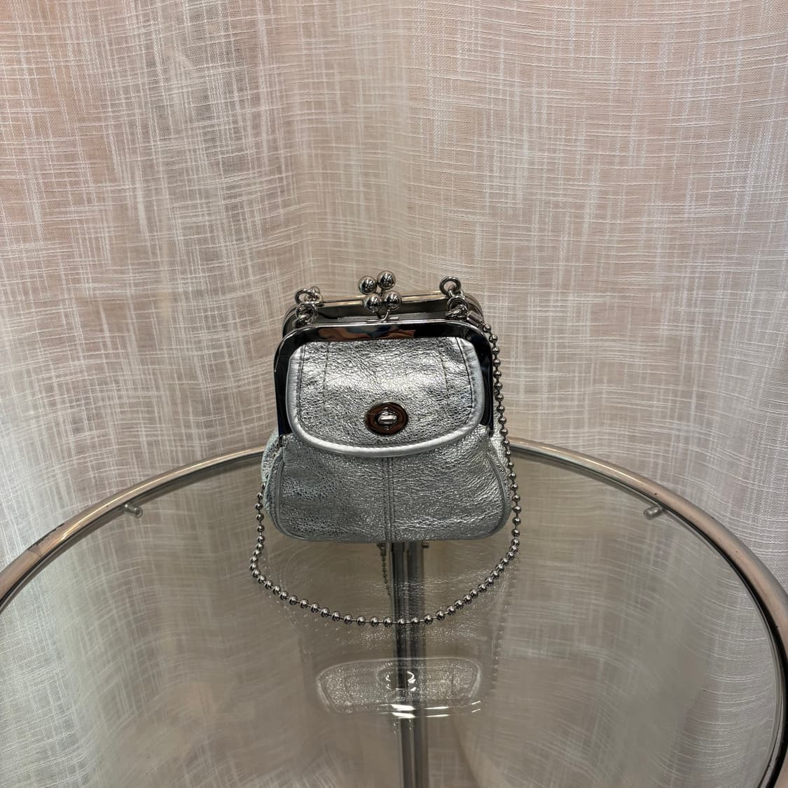 정품 코치 코인퍼스 실버 체인백     상품이미지1