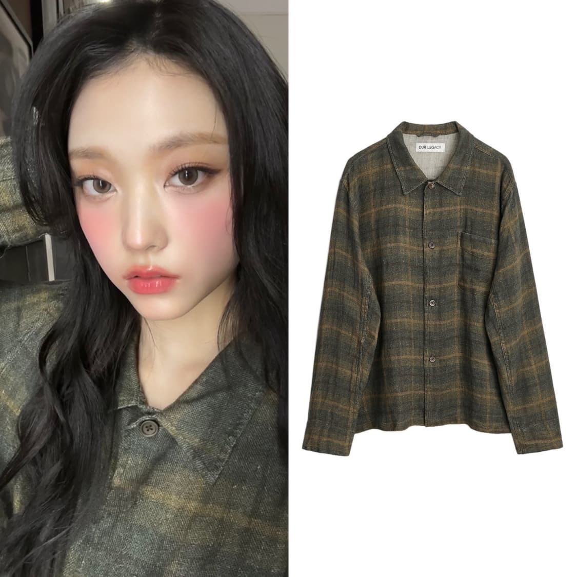 해린,마크 OUR LEGACY Mirage Wax Check shirt 상품이미지1
