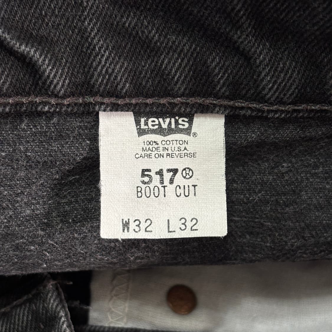 90s 빈티지 리바이스 517 블랙 허리40cm 상품이미지7