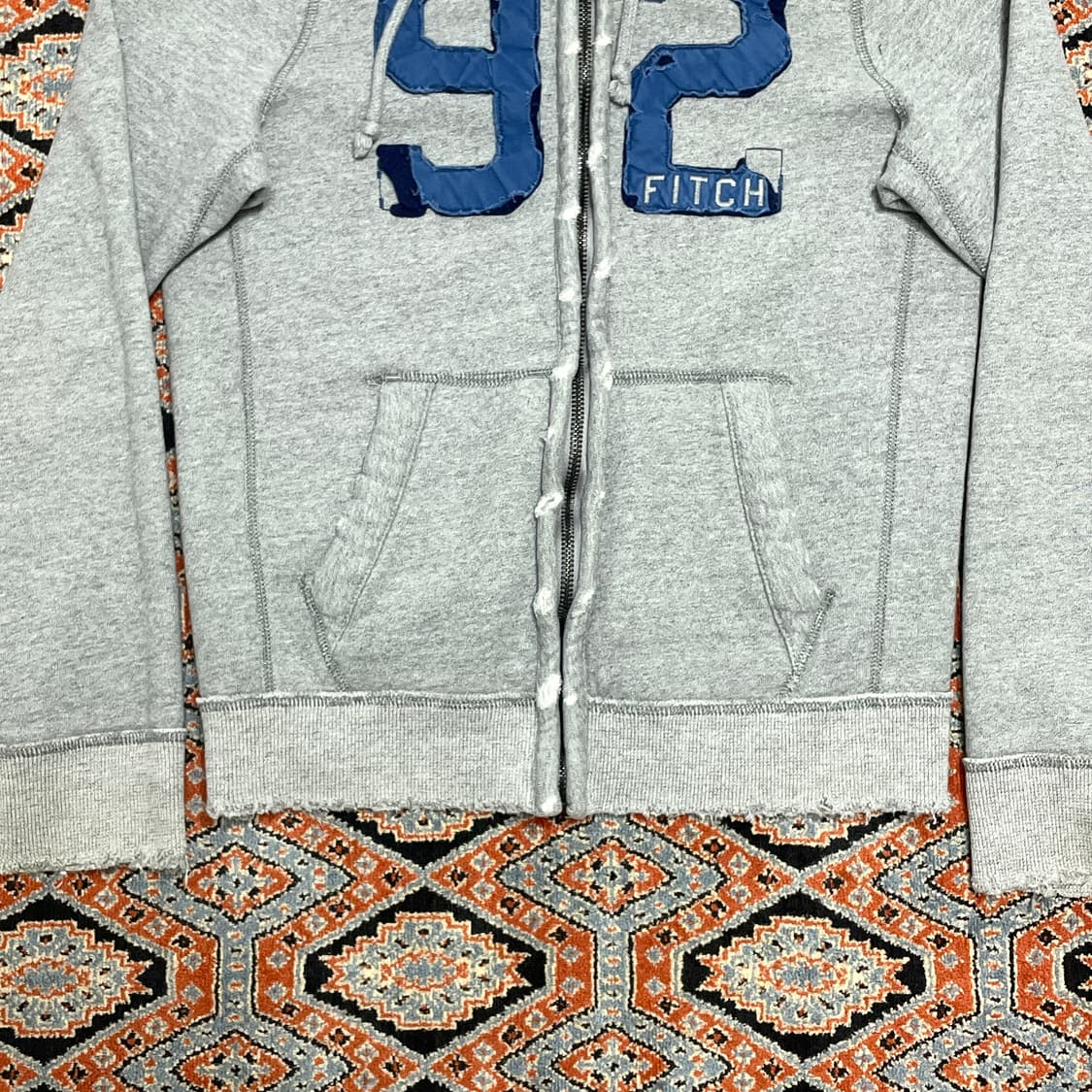 아베크롬비 그레이 기모 후드집업 남성L 상품이미지3