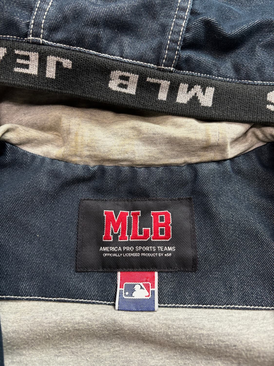 00s MLB 올드스쿨 데님 베스트 후디 자켓 2468 상품이미지3