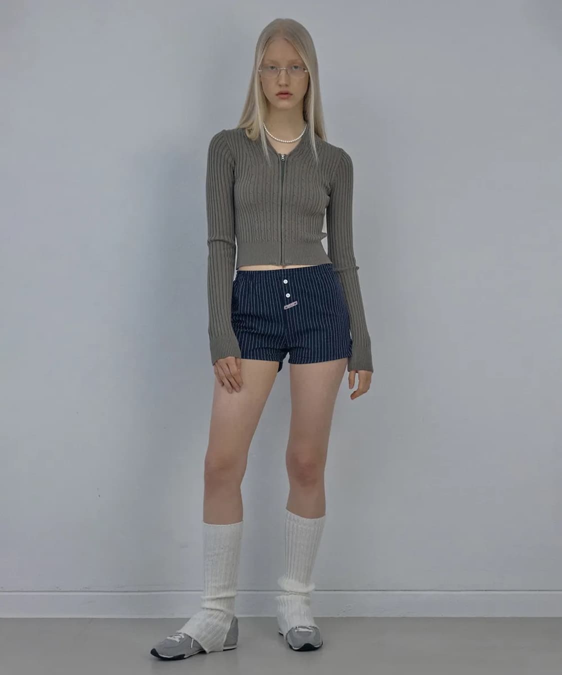 스컬프터 Cotton Boxer Pants Navy Pinstripe 상품이미지2