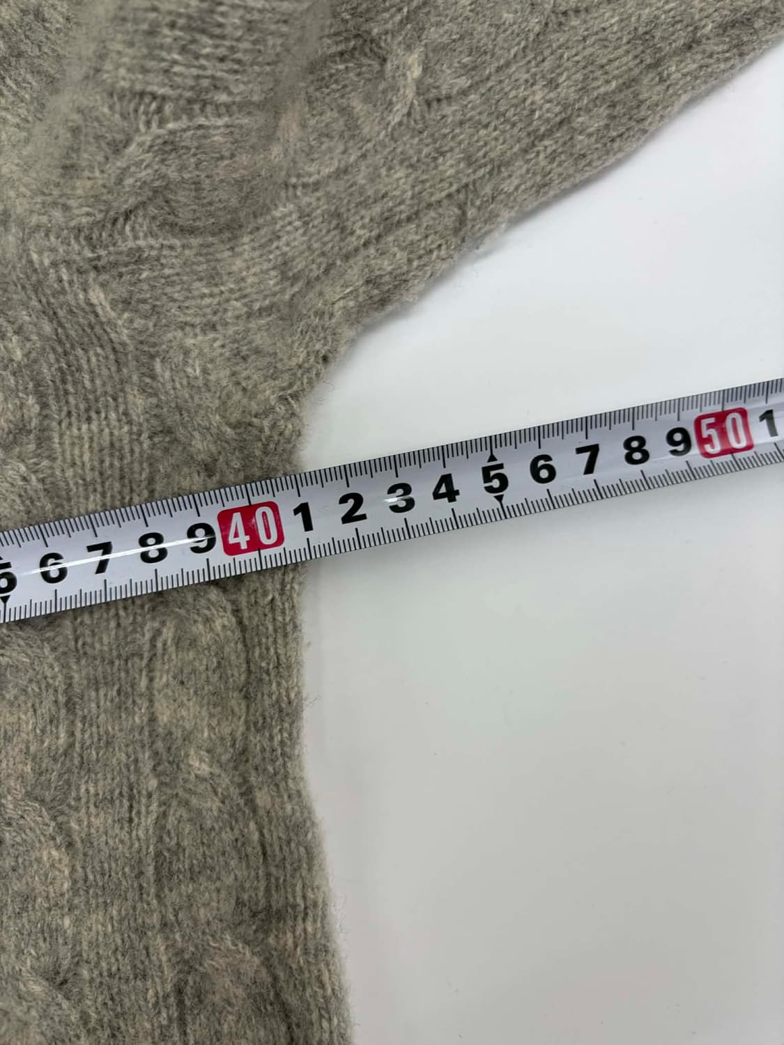 폴로 랄프로렌 신형 라벨 그레이 걸즈 브이넥 케이블 니트(M) 상품이미지7