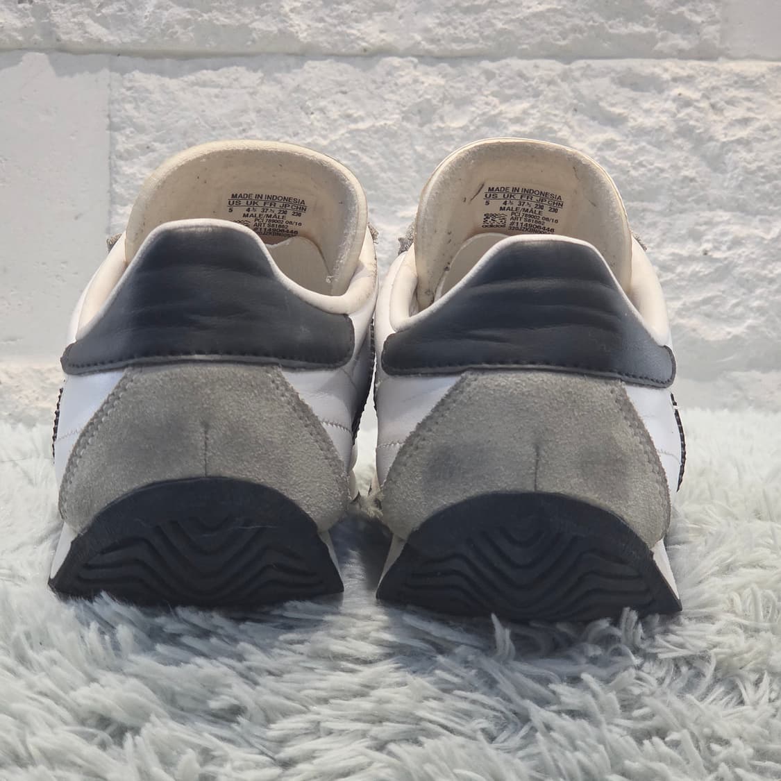 1w-27:아디다스 오리지널스 컨트리 OG 화이트-블랙 23cm 상품이미지3