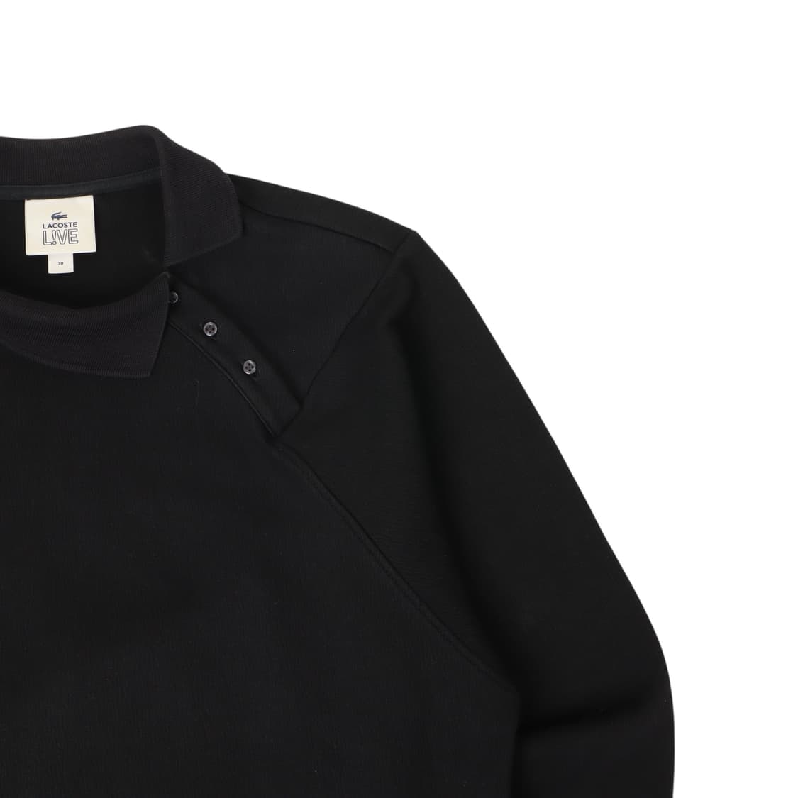 라코스테 블랙 언더 로고 버튼업 스웻셔츠 상품이미지3