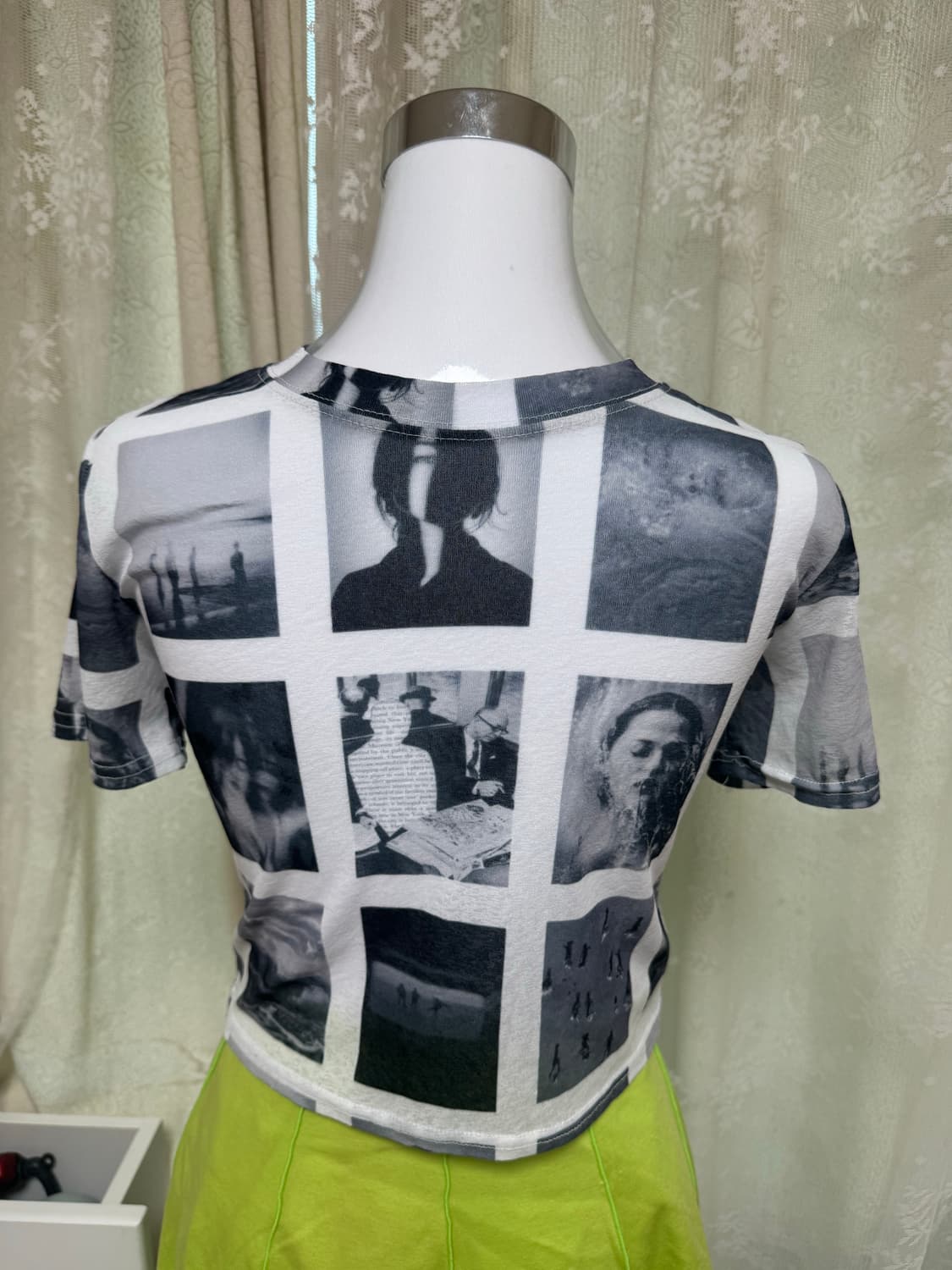 Vintage semi see-through half T 상품이미지2