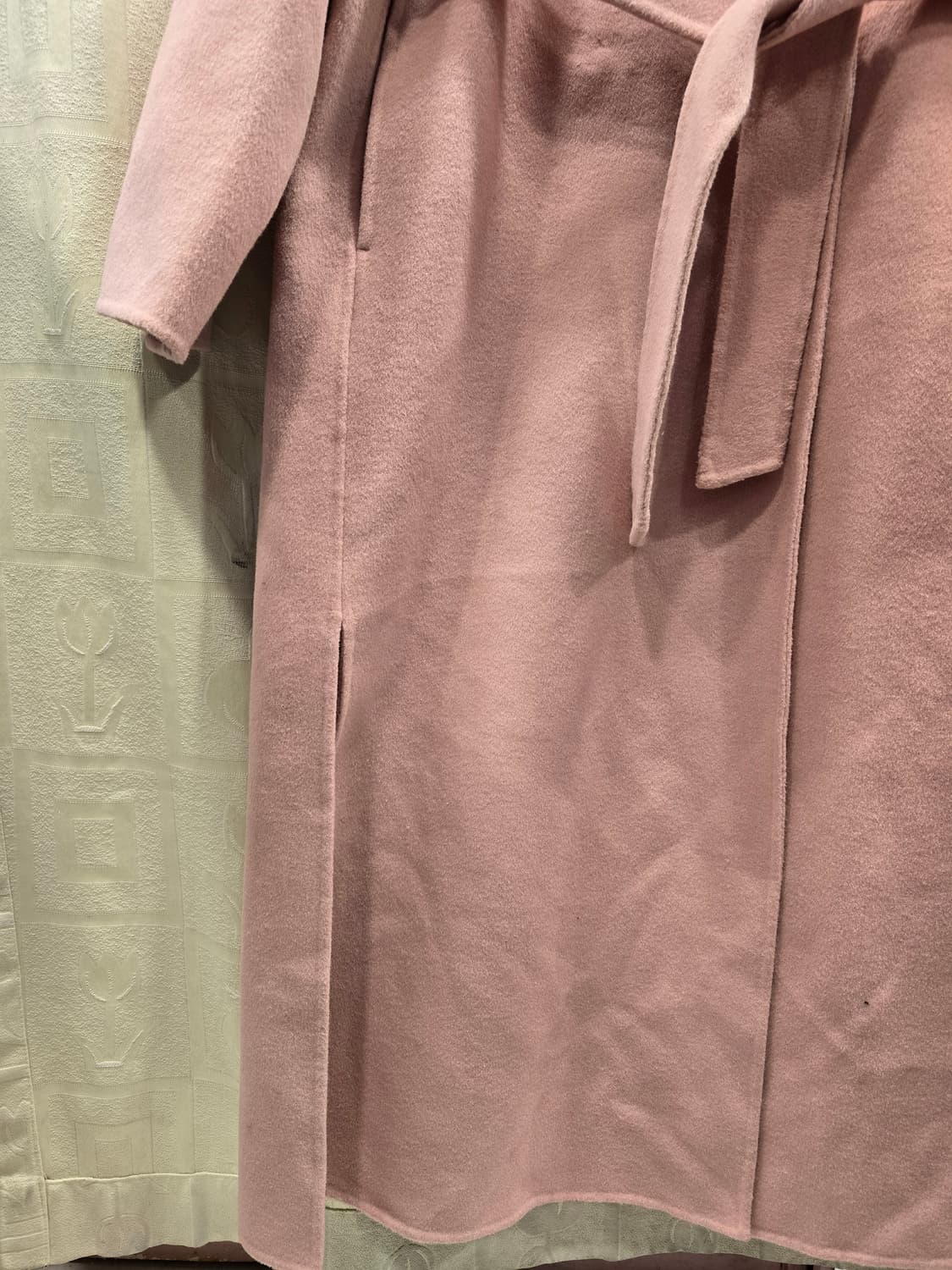 마리마켓 핸드메이드 핑크 울 롱 코트 M(66) 상품이미지4