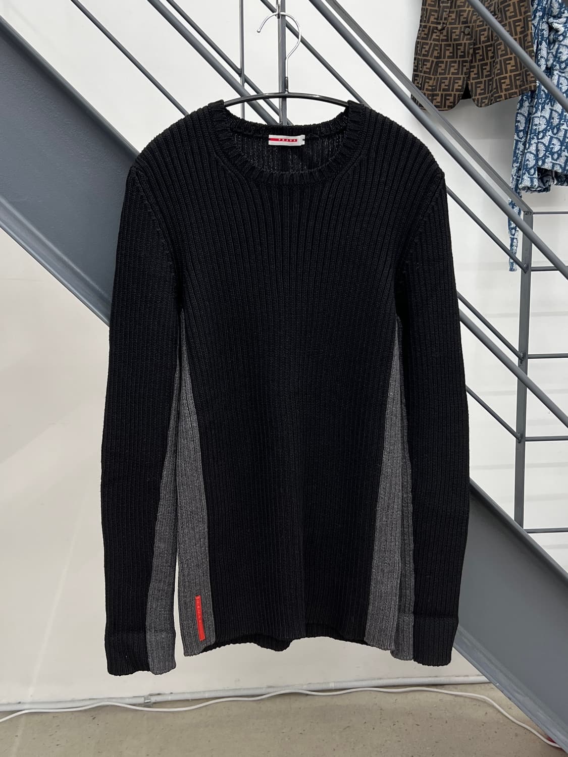 프라다 스포츠 00s 패널 골지 니트 상품이미지2