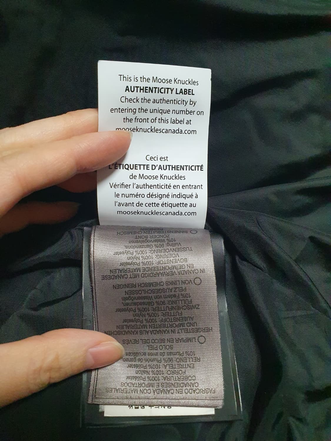 무스너클 블랙 롱패딩 구스다운 패딩 XS / 후드X 상품이미지8