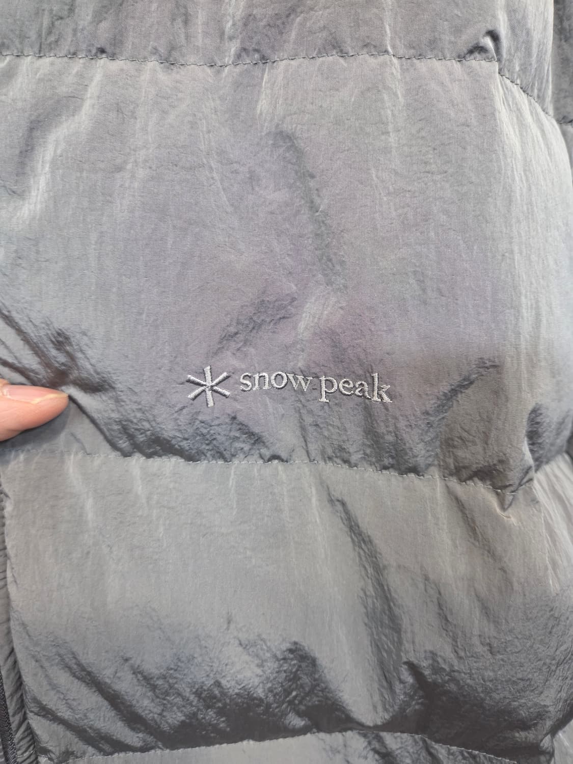 스노우피크 덕다운 실버 그레이 숏패딩 L 상품이미지7