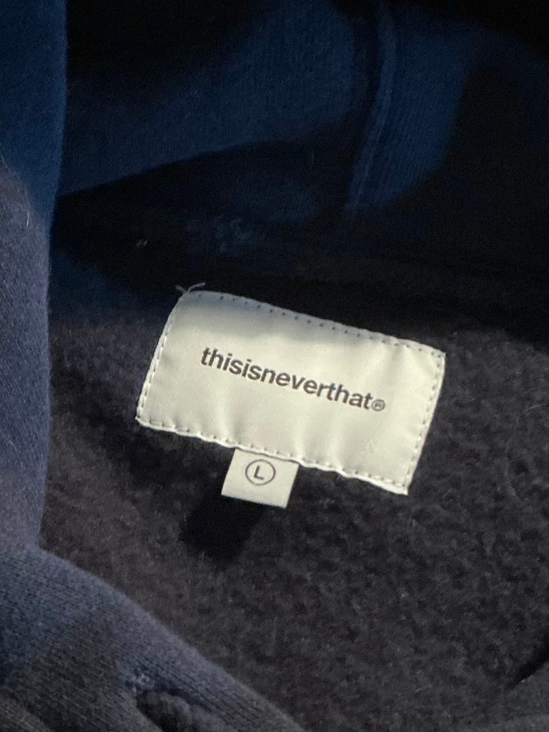 디스이즈네버댓 아치로고 후드티 네이비 상품이미지2