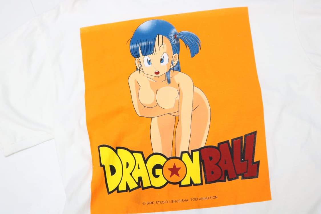 헤인즈 90s USA 메이드 드래곤볼 부르마 그래픽 반팔티셔츠 (XL) 상품이미지4
