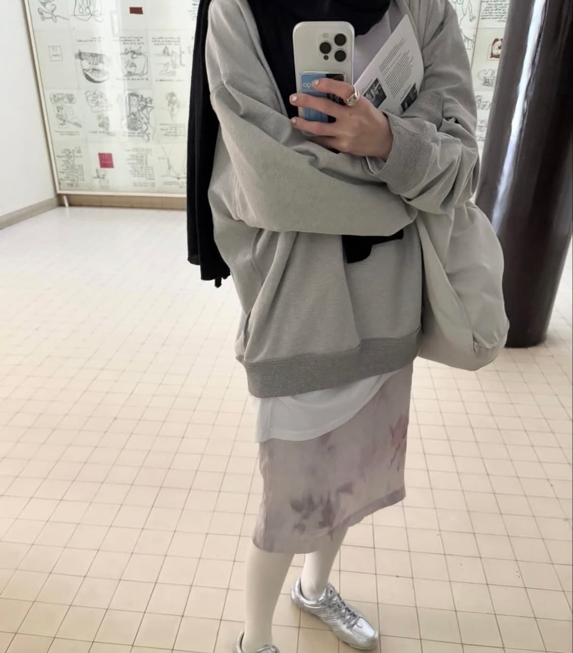낫띵에브리띵 SOFT SWEATSHIRT IN MELANGE GREY 상품이미지1