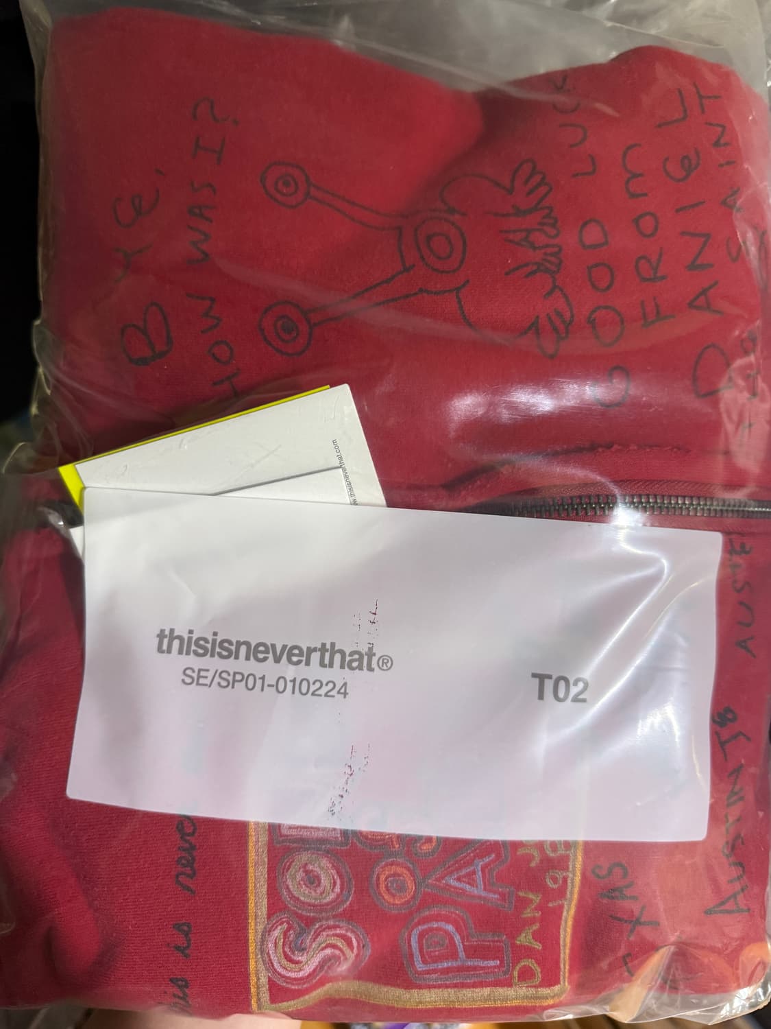 M사이즈 디스이즈네버댓 다니엘 존스턴 후드 집업 레드 상품이미지1