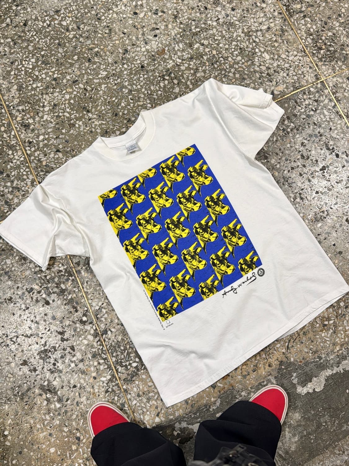 빈티지 90s Andy warhol Cow 앤디워홀 아트 티 상품이미지1