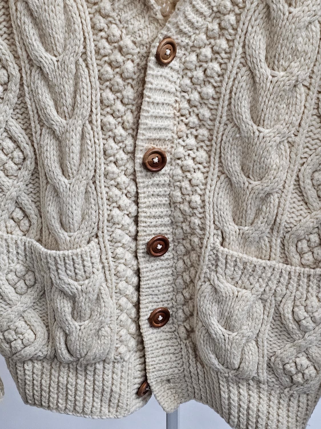 80s 피셔맨계열 꽈배기 가디건 상품이미지4