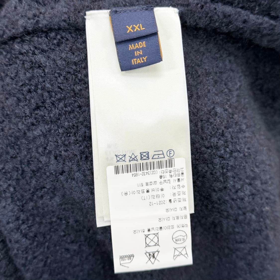 [S+급/2XL] 루이비통 LV 인타르시아 크루넥 니트 네이비 상품이미지7