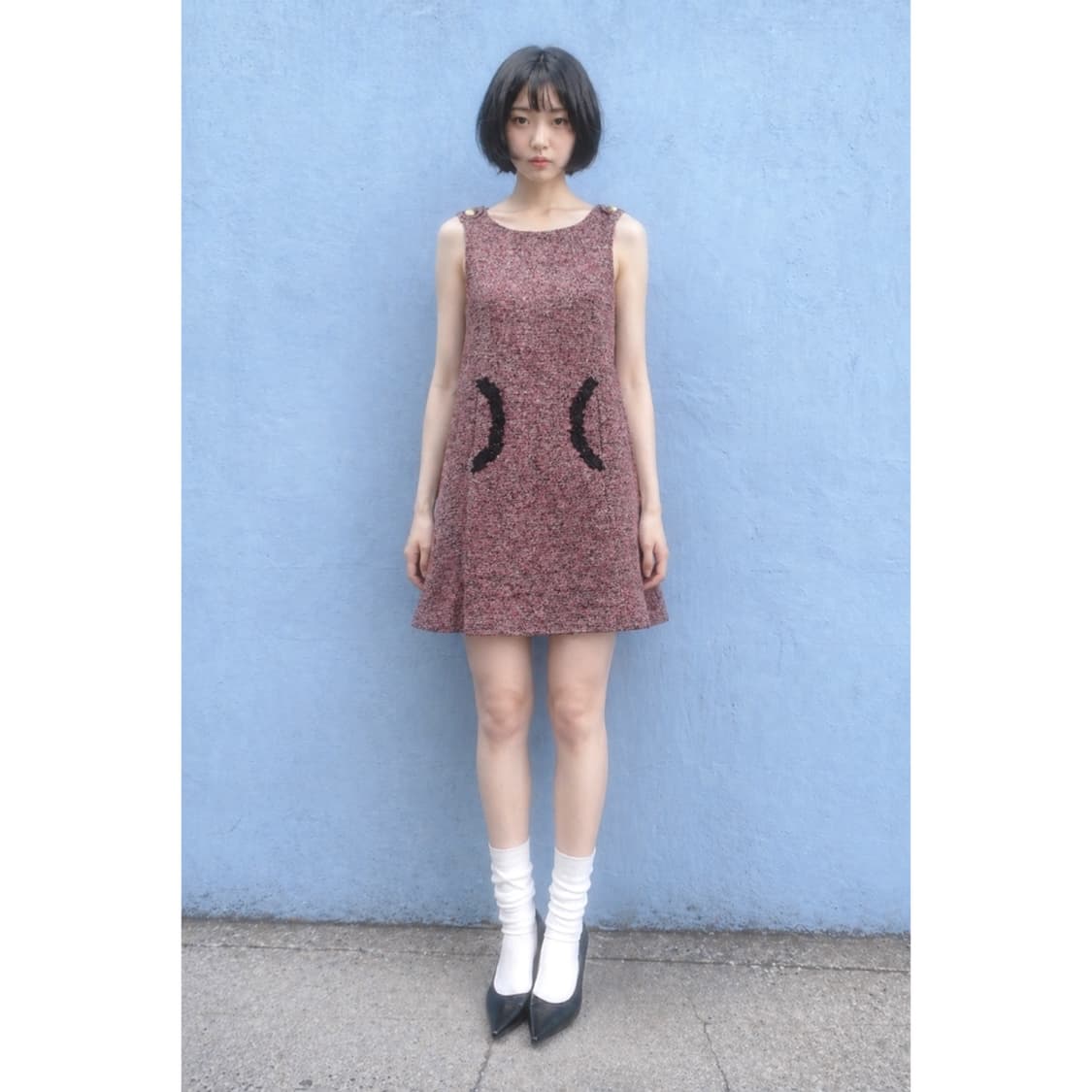 슬리브리스 분홍 원피스 상품이미지1