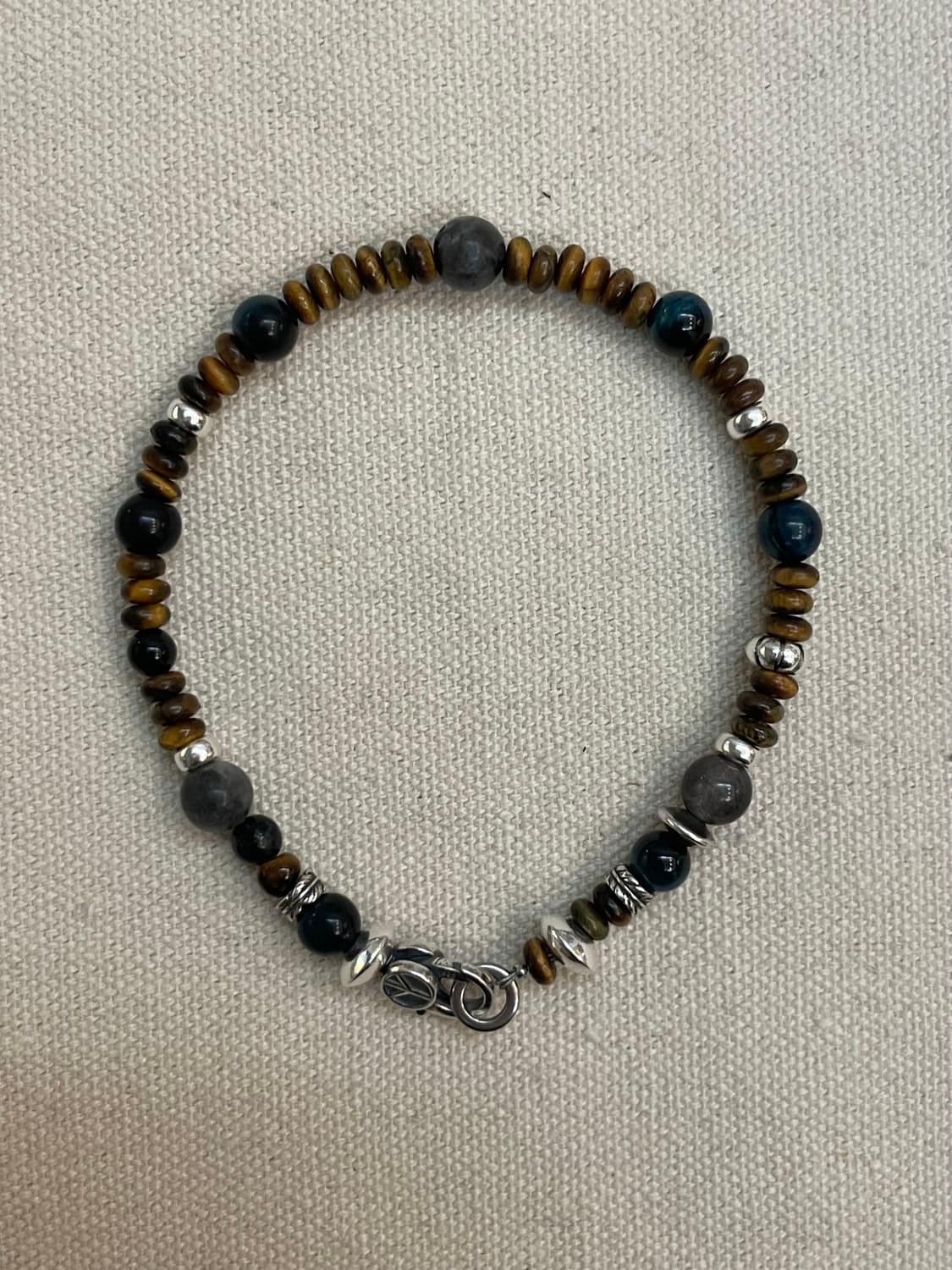 Silver & Tiger Eye Stone Bracelet 상품이미지2