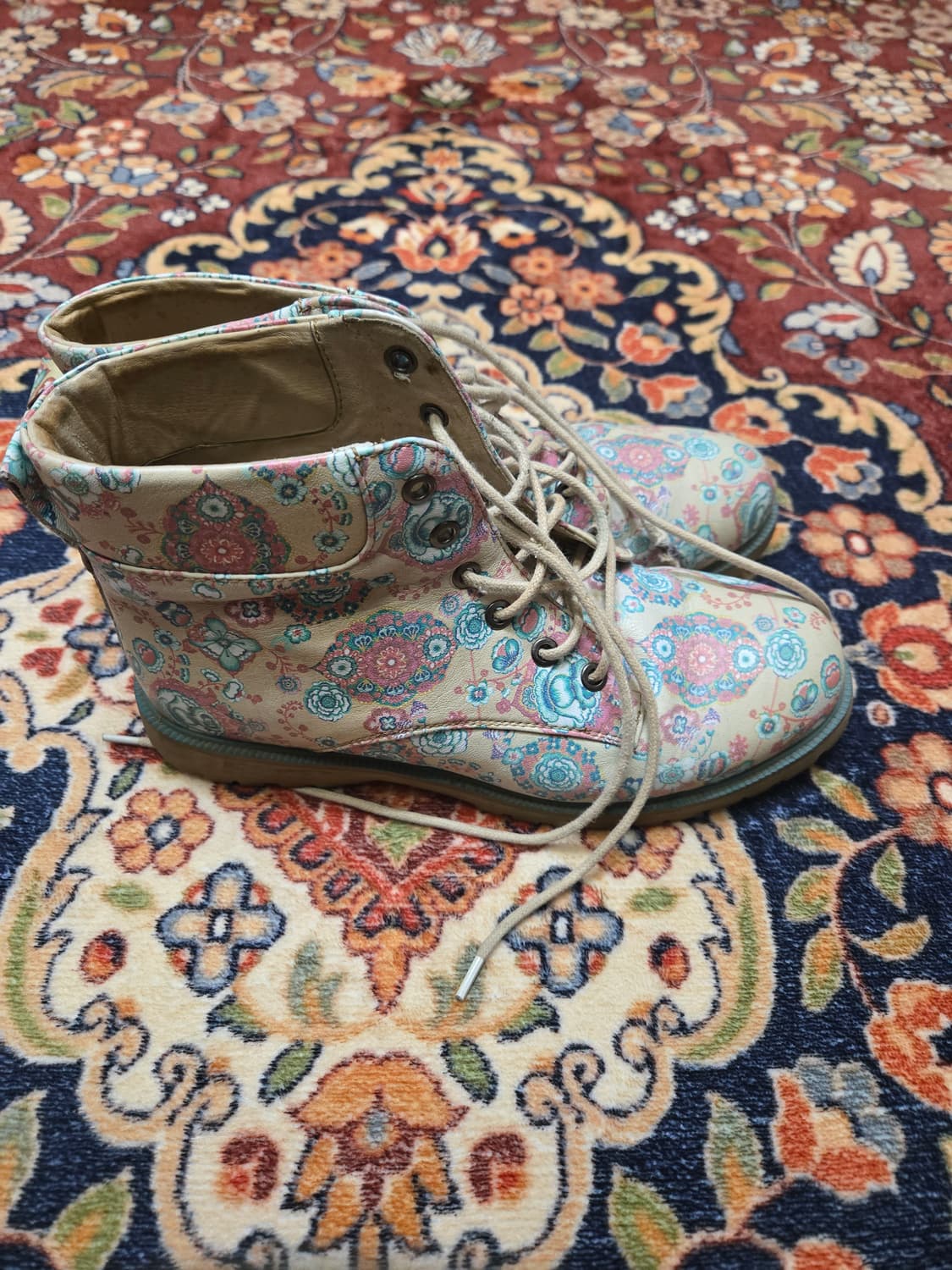 오일릴리(OILILY) 멀티 패턴 레더 워커 부츠 eu36/230-235 상품이미지3