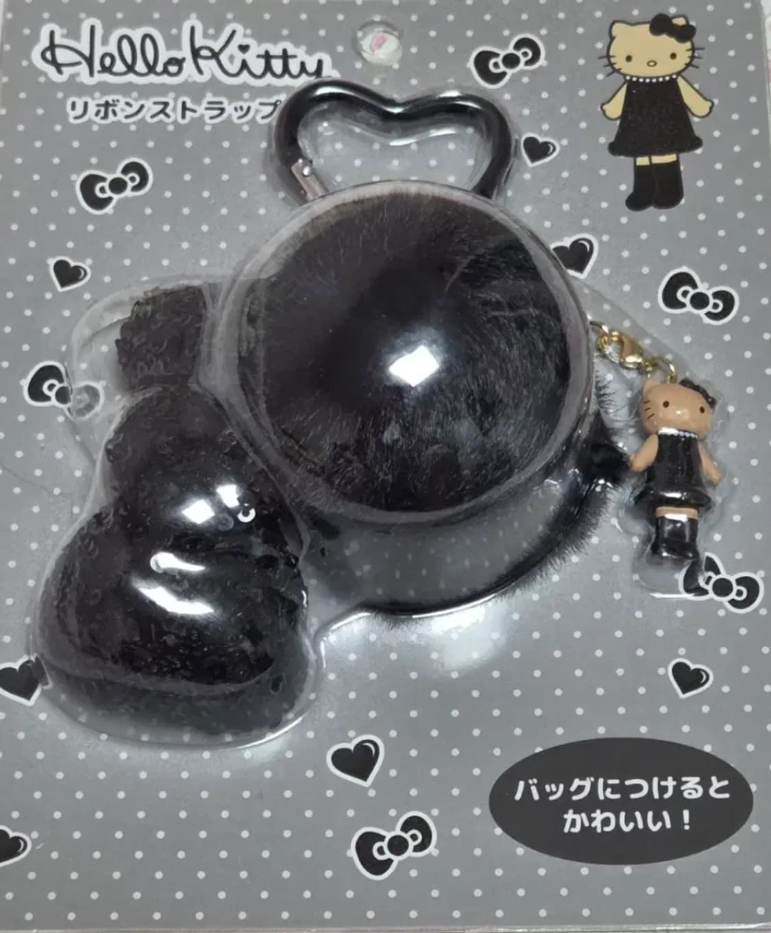 헬로키티 마스코트 스타일업 리본 퍼 스트랩 키링 크리타 상품이미지1