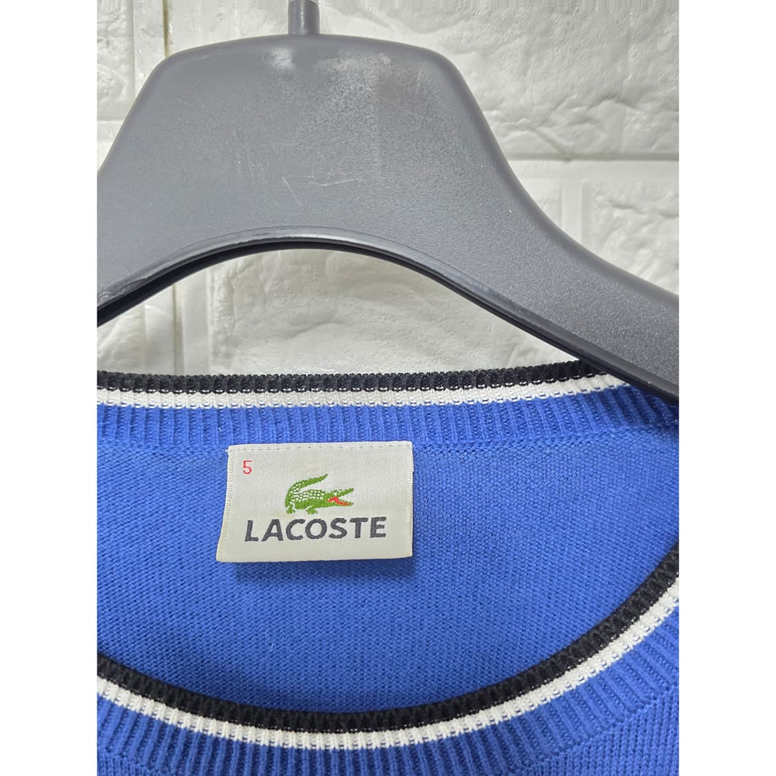 택포_ 라코스테 남성 블루 니트 100 상품이미지2