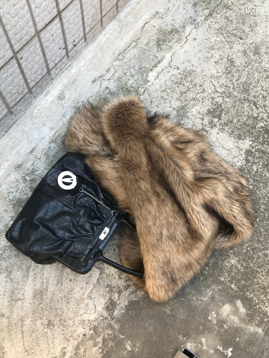 퍼 자켓 fur jacket brown 상품이미지1