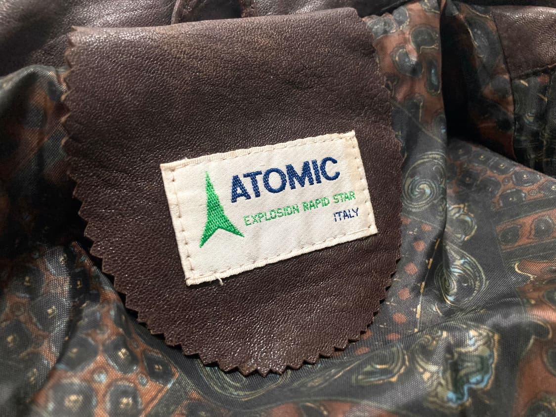 90s 아토믹 양가죽 램스킨 레더 봄버 자켓 100-105 상품이미지5