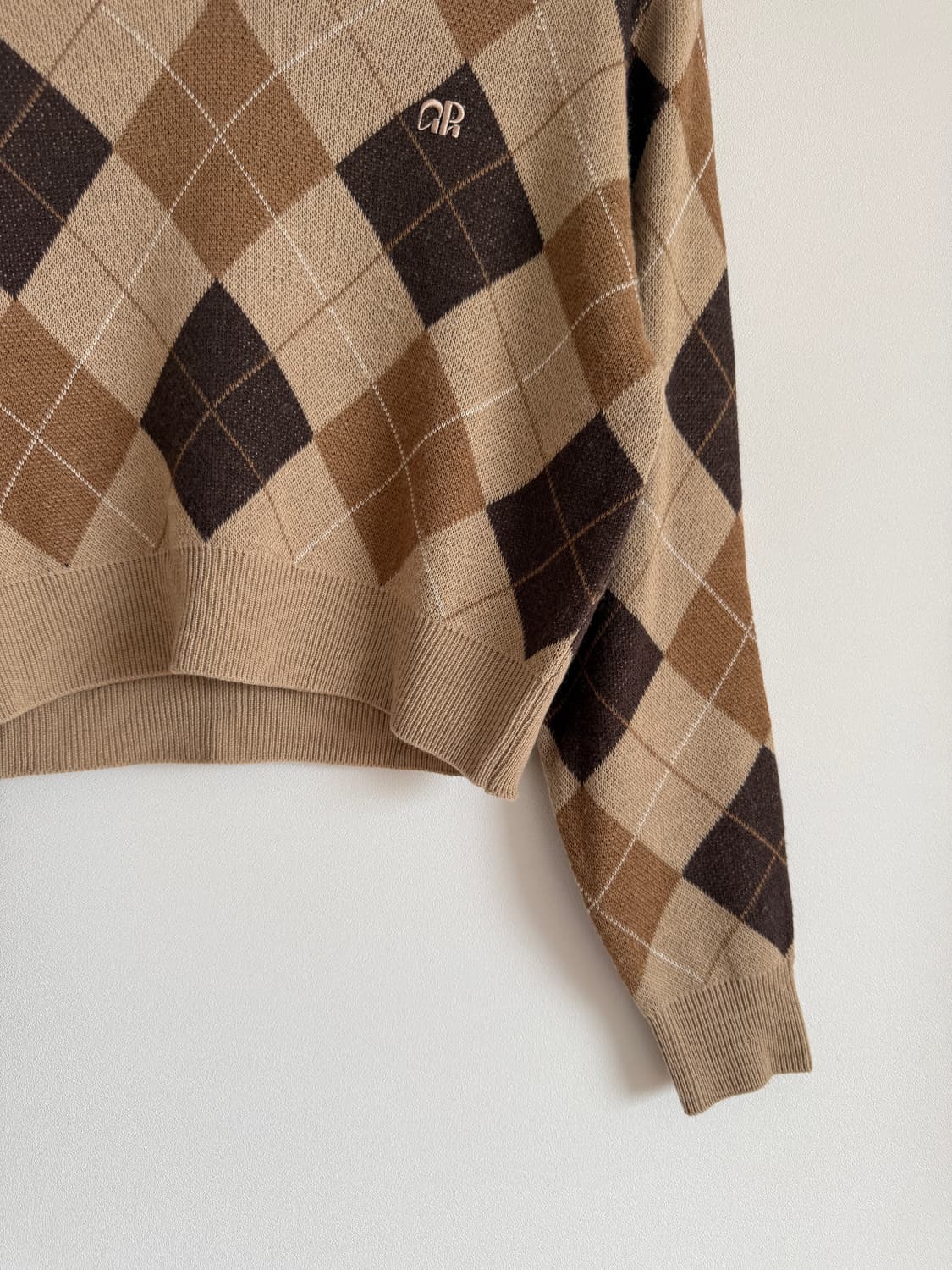 그로브(GROVE) 아가일 체크 카라 니트 상품이미지3