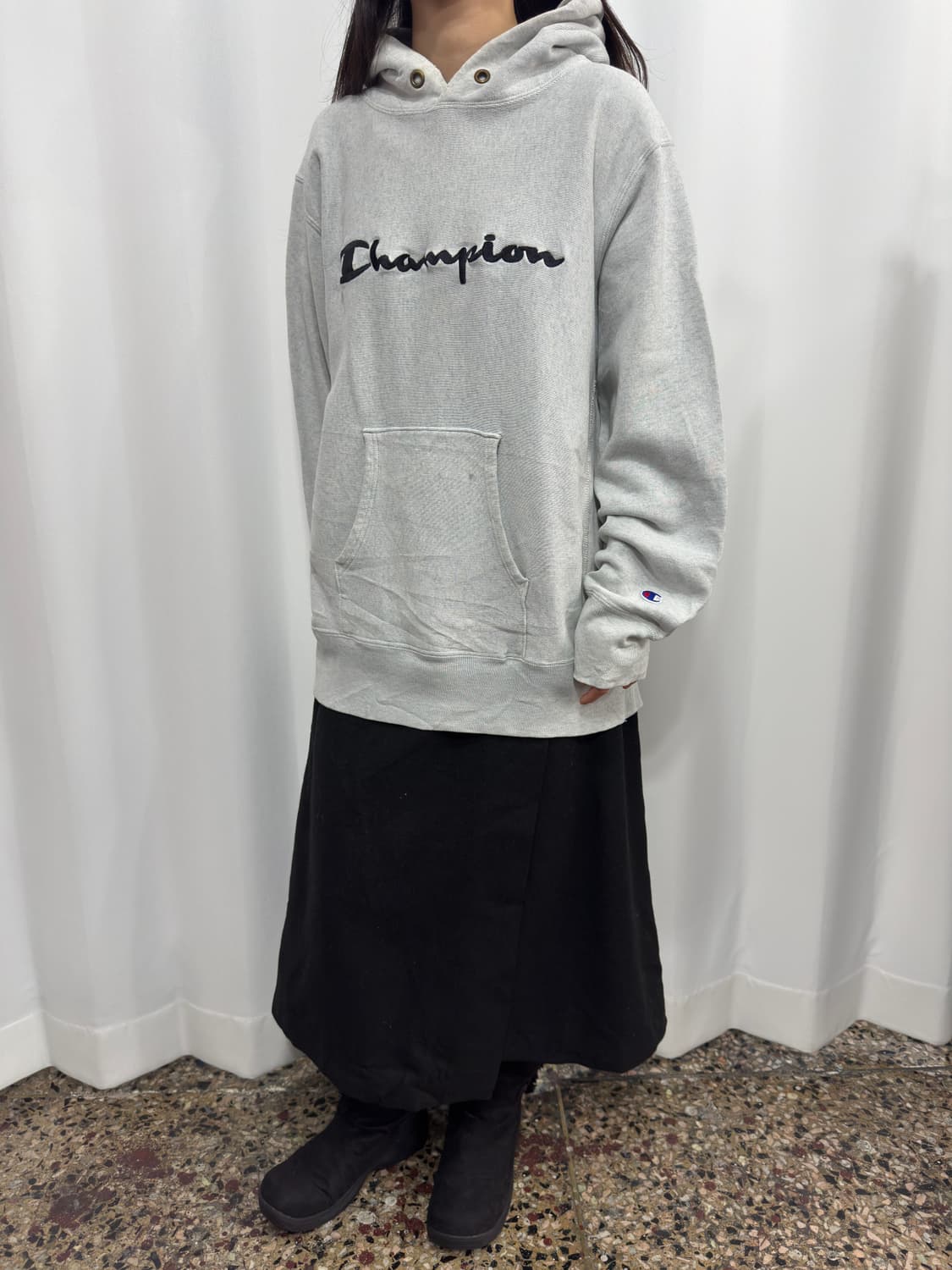 champion logo hoodie 상품이미지3