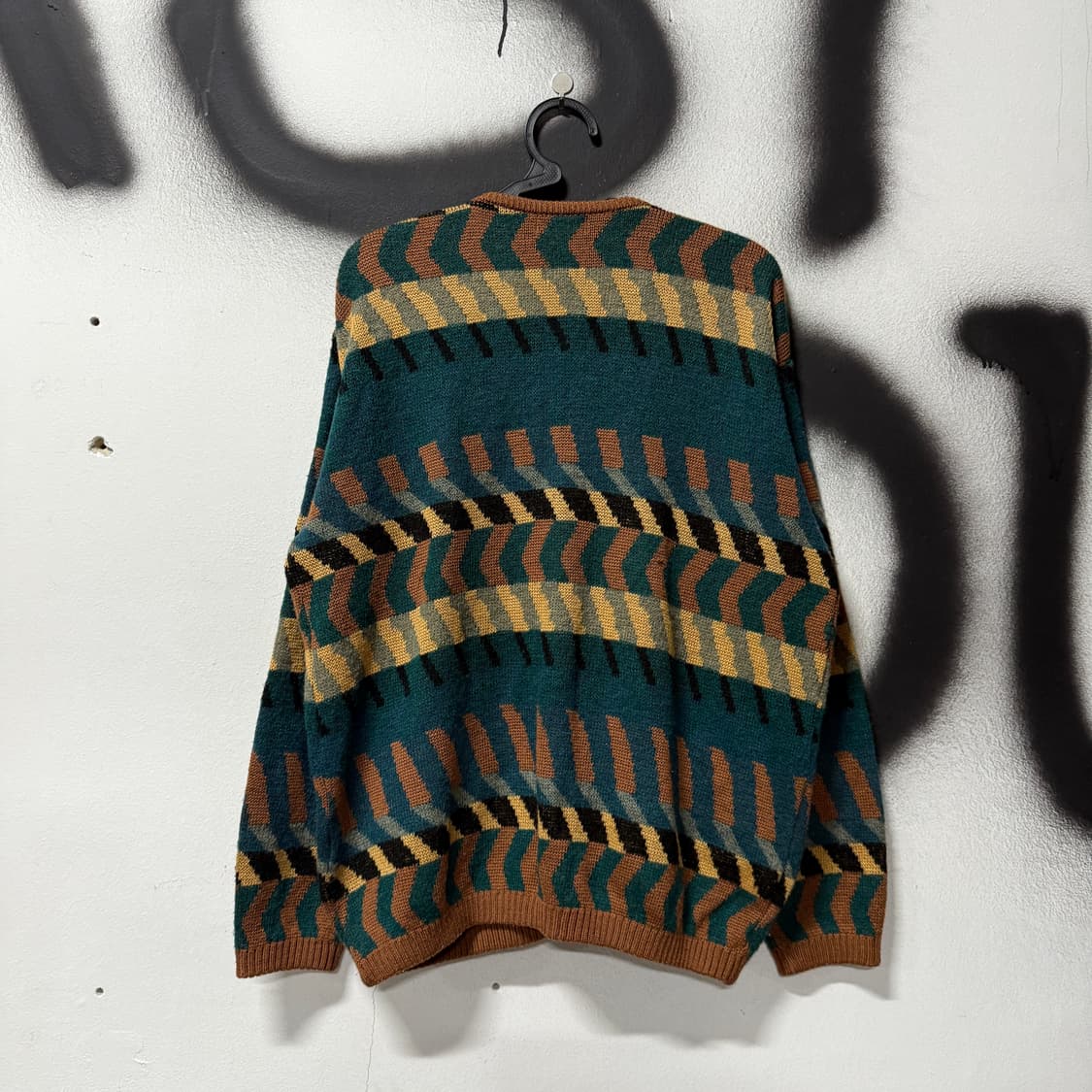 VTG 빈티지 울 혼방 배색 스트라이프 니트 가디건 상품이미지2