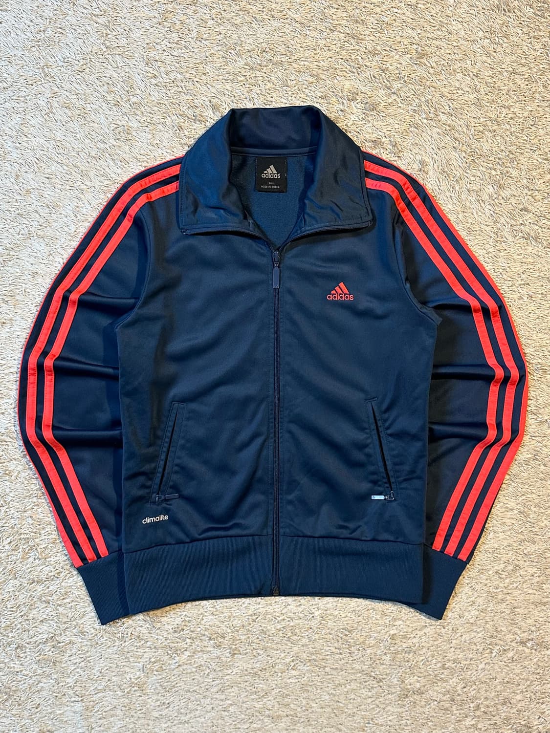 아디다스 ADIDAS 삼각로고 트랙탑 져지 네이비 핑크 상품이미지1