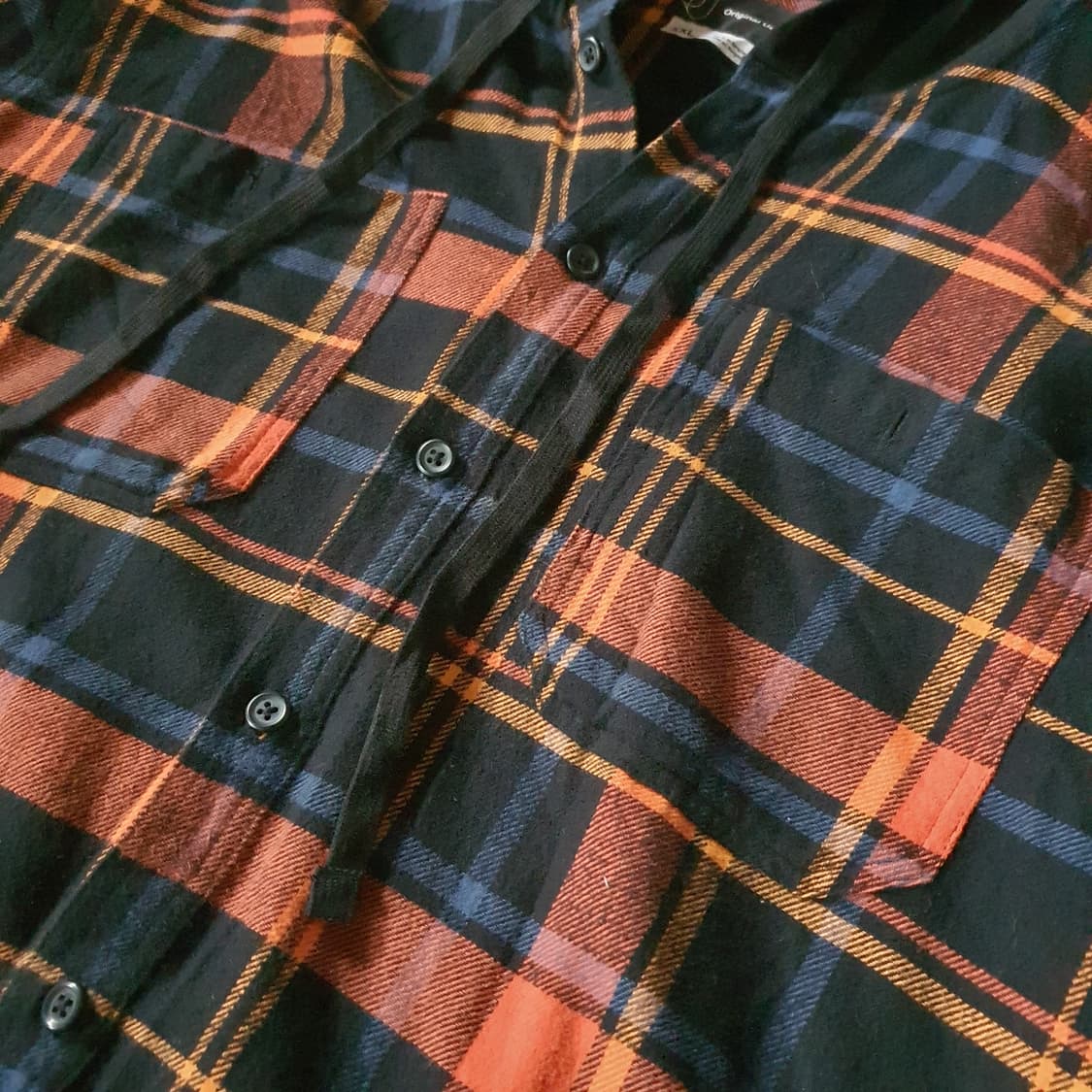 미국 수입 플란넬 체크 후드 셔츠 no.10 상품이미지4