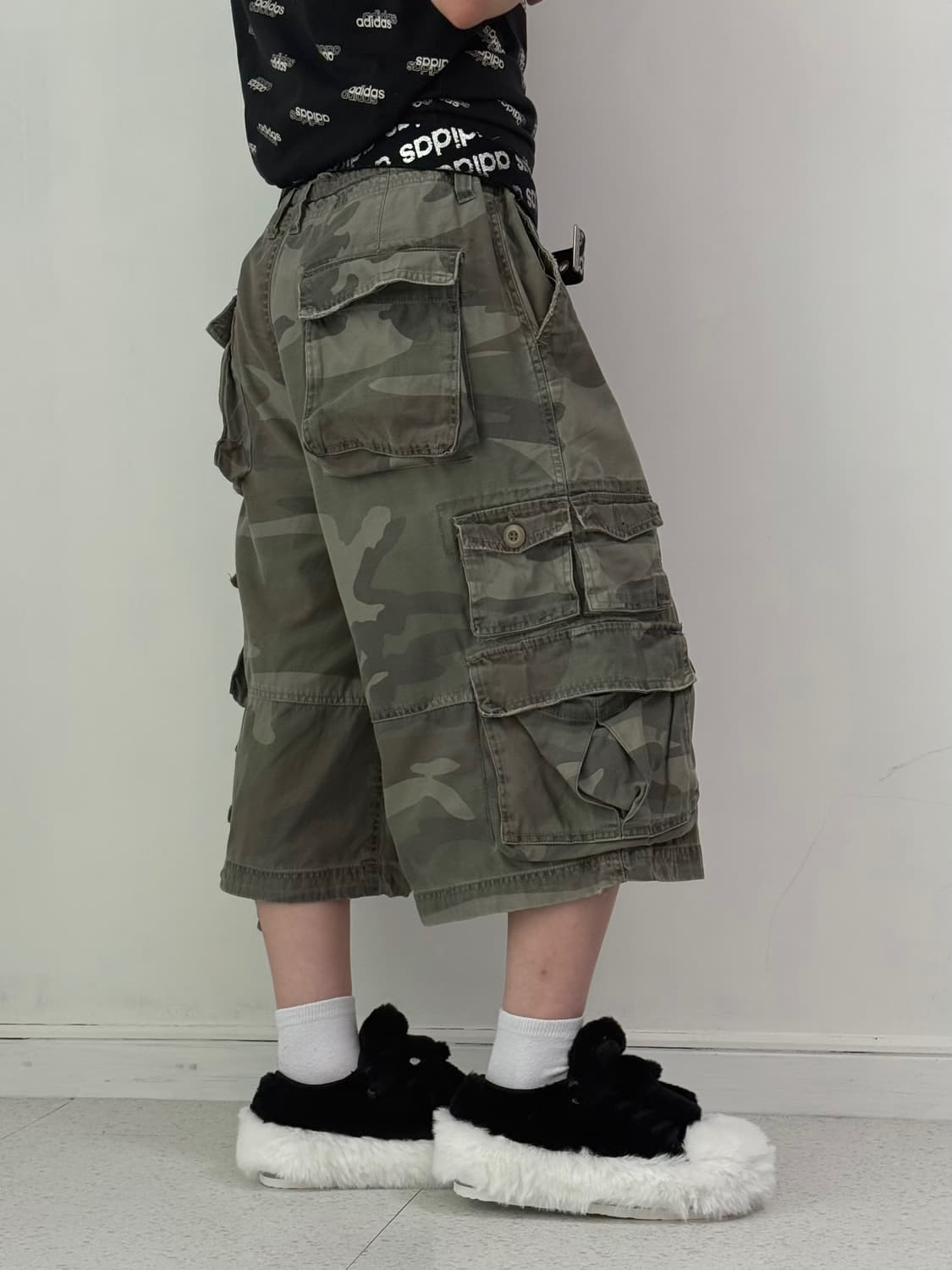 빈티지 카모 멀티포켓 버뮤다팬츠 상품이미지3