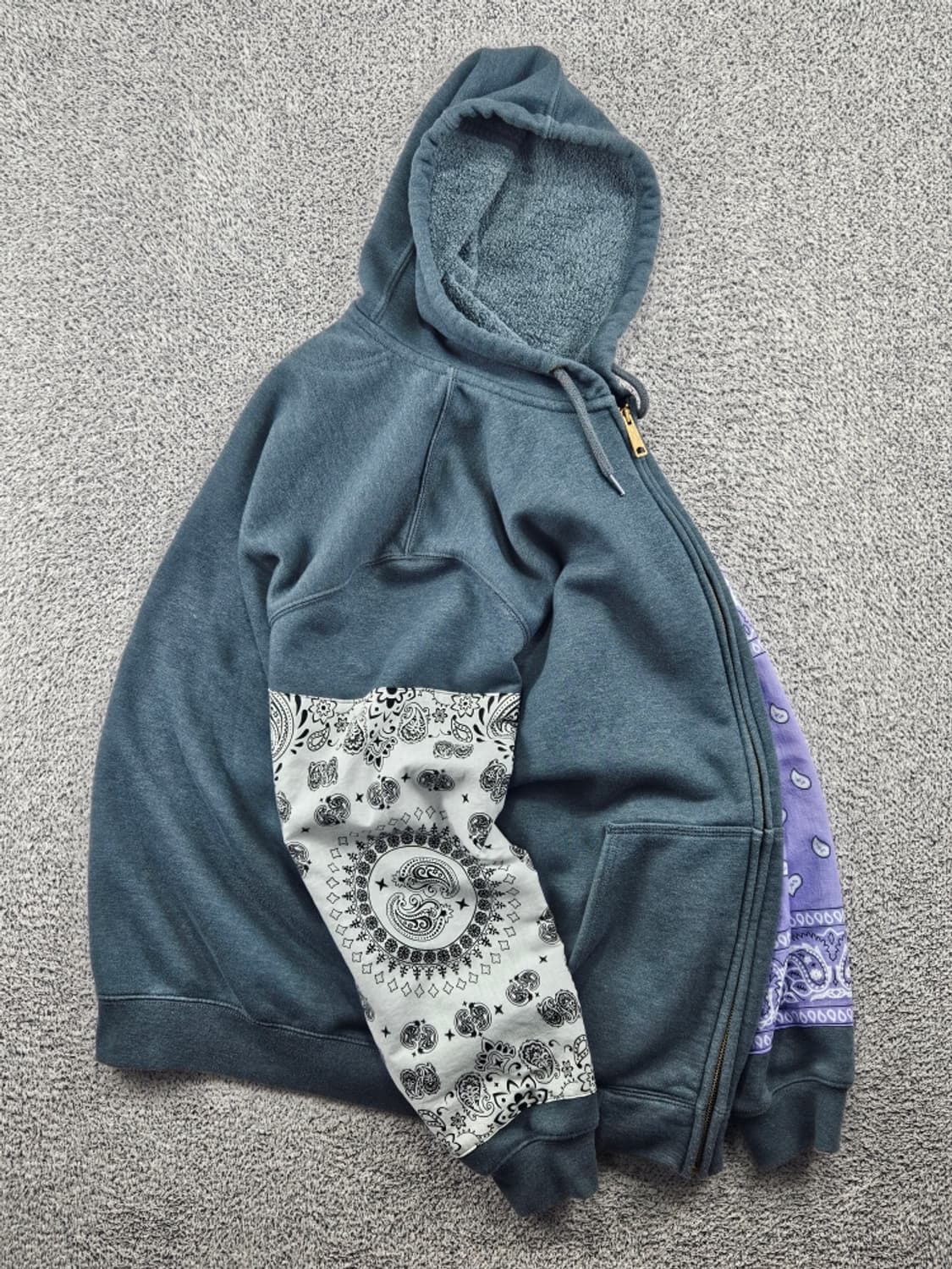 칼하트 페이즐리 반다나 커스텀 스웻 후드 집업 ( XL ) / 11488 상품이미지4