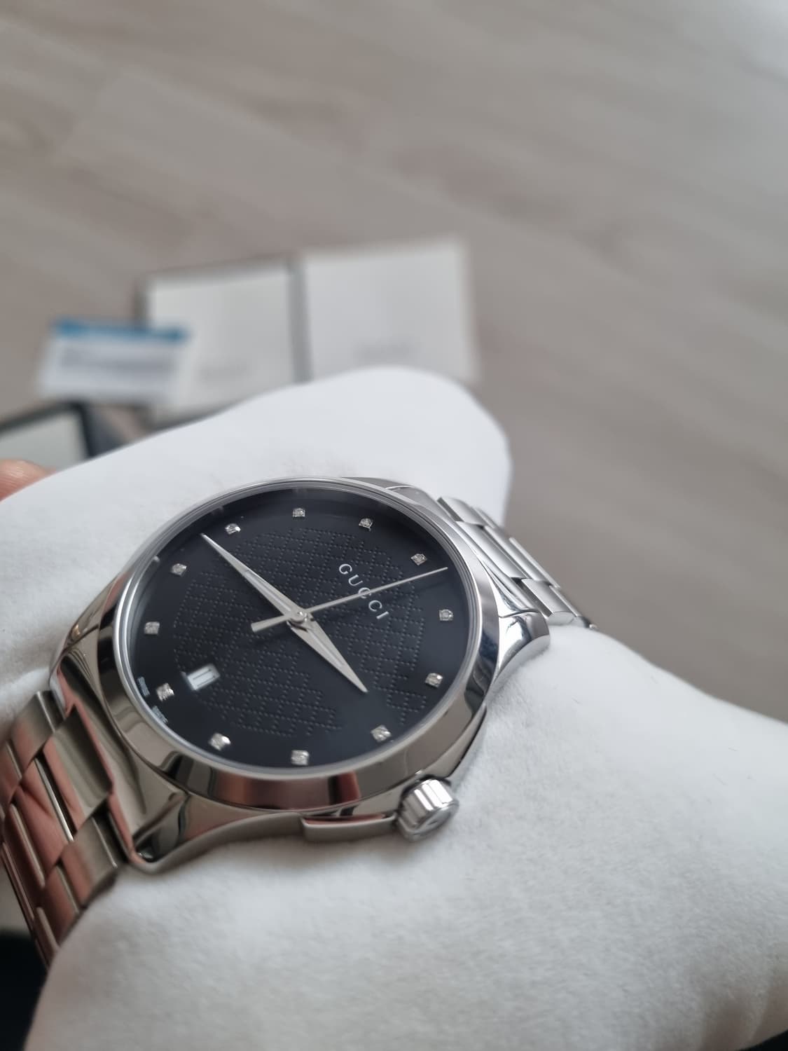 구찌  정품풀박   다이아몬드메탈시계 상품이미지2