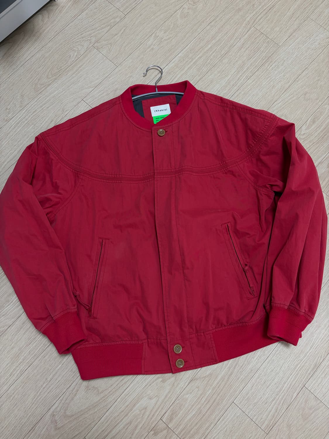 [M, 105] 카키스 더비자켓 레드 상품이미지1