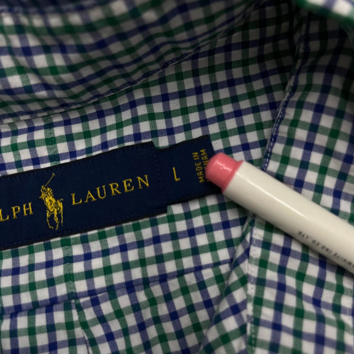 폴로 랄프로렌 그린체크 반팔셔츠 L 상품이미지6