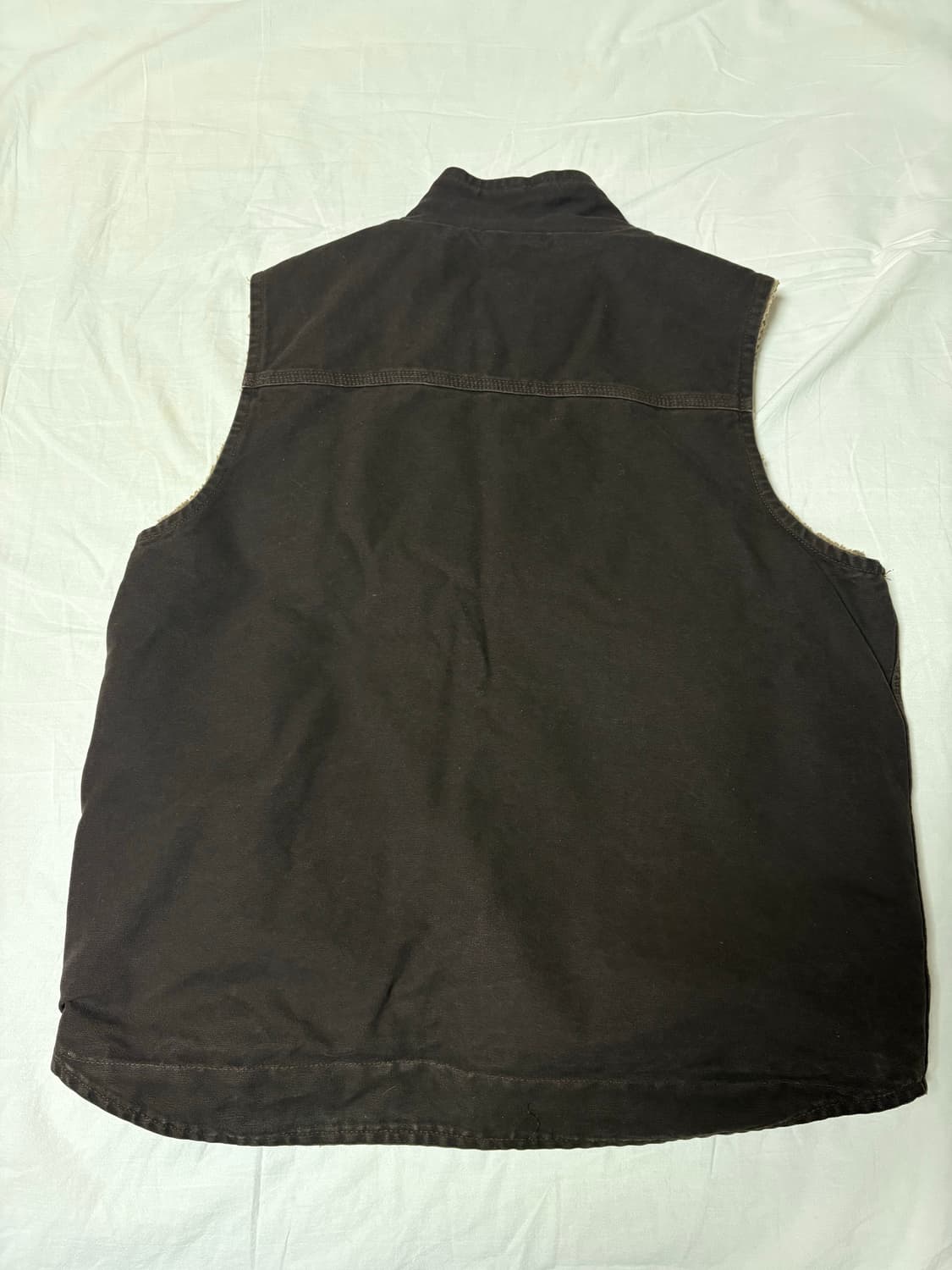 칼하트 덕 쉘파 라인드 베스트 L size 다크 브라운 상품이미지2