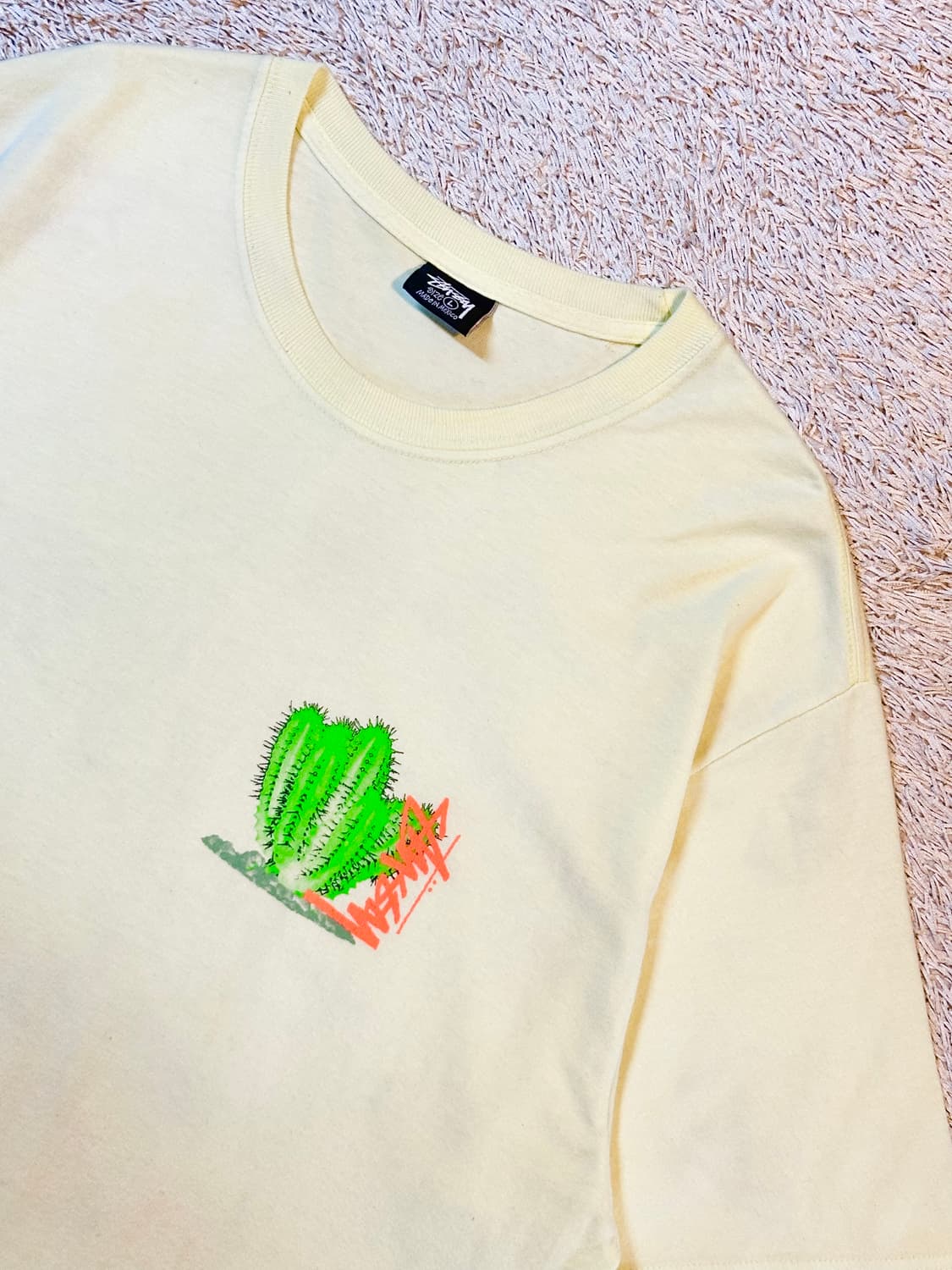 스투시 STUSSY 데저트 블룸 반팔 티셔츠 페일 옐로우 상품이미지2
