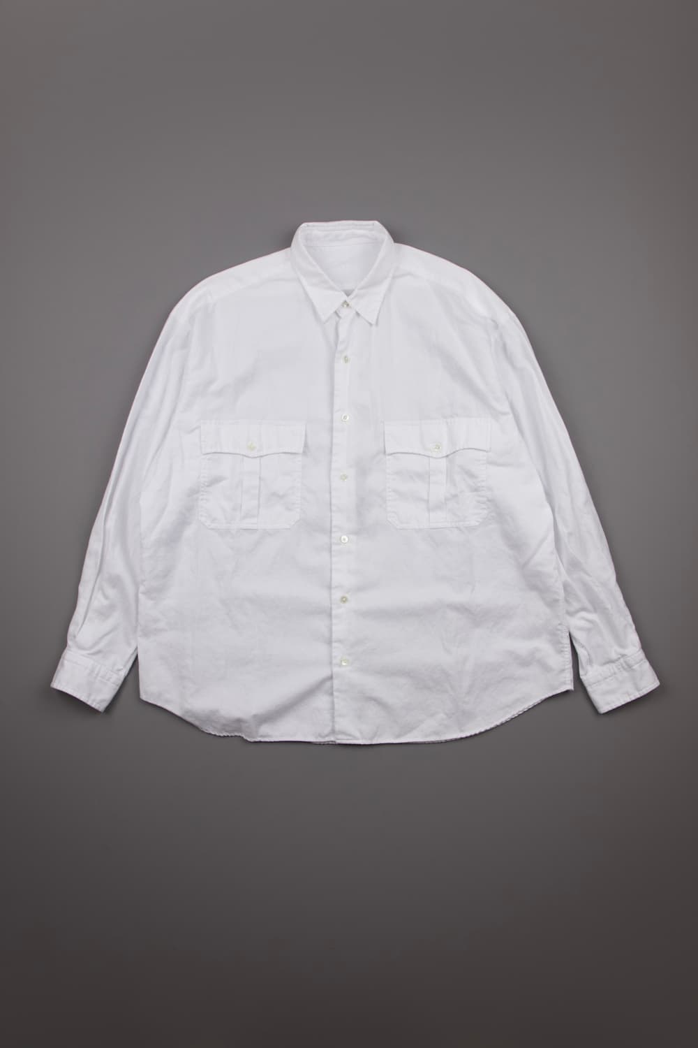 Porter Classic X Alumo 롤업 코튼린넨 셔츠 화이트 상품이미지1