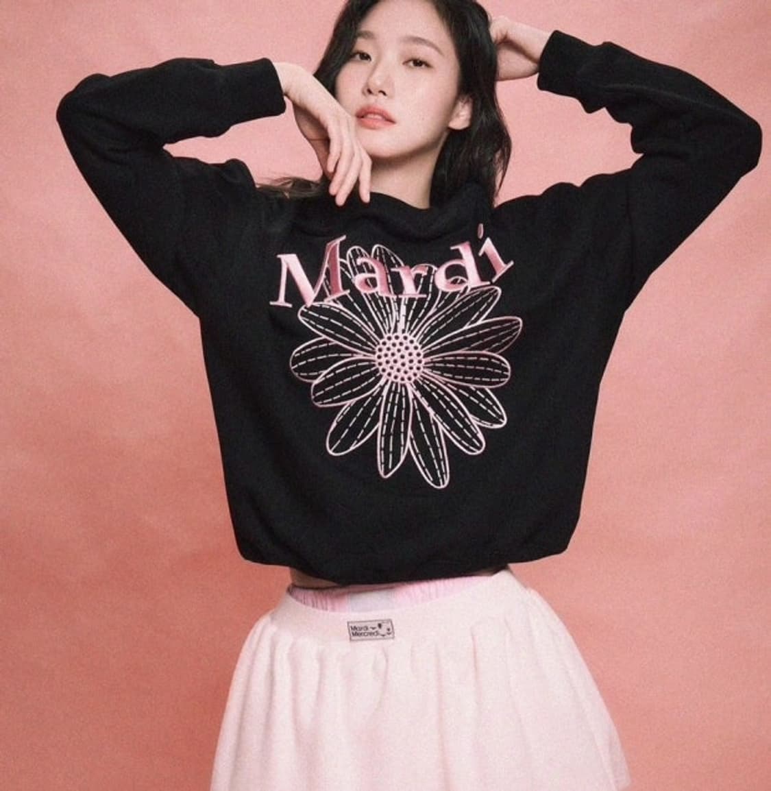 마르디메크르디 맨투맨 블랙/핑크 상품이미지4