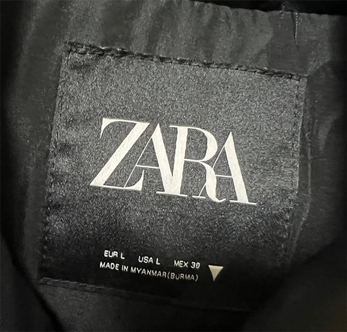 ZARA 자라 페이크레더 여자 패딩 웰론 크롭 L 100 77 상품이미지3
