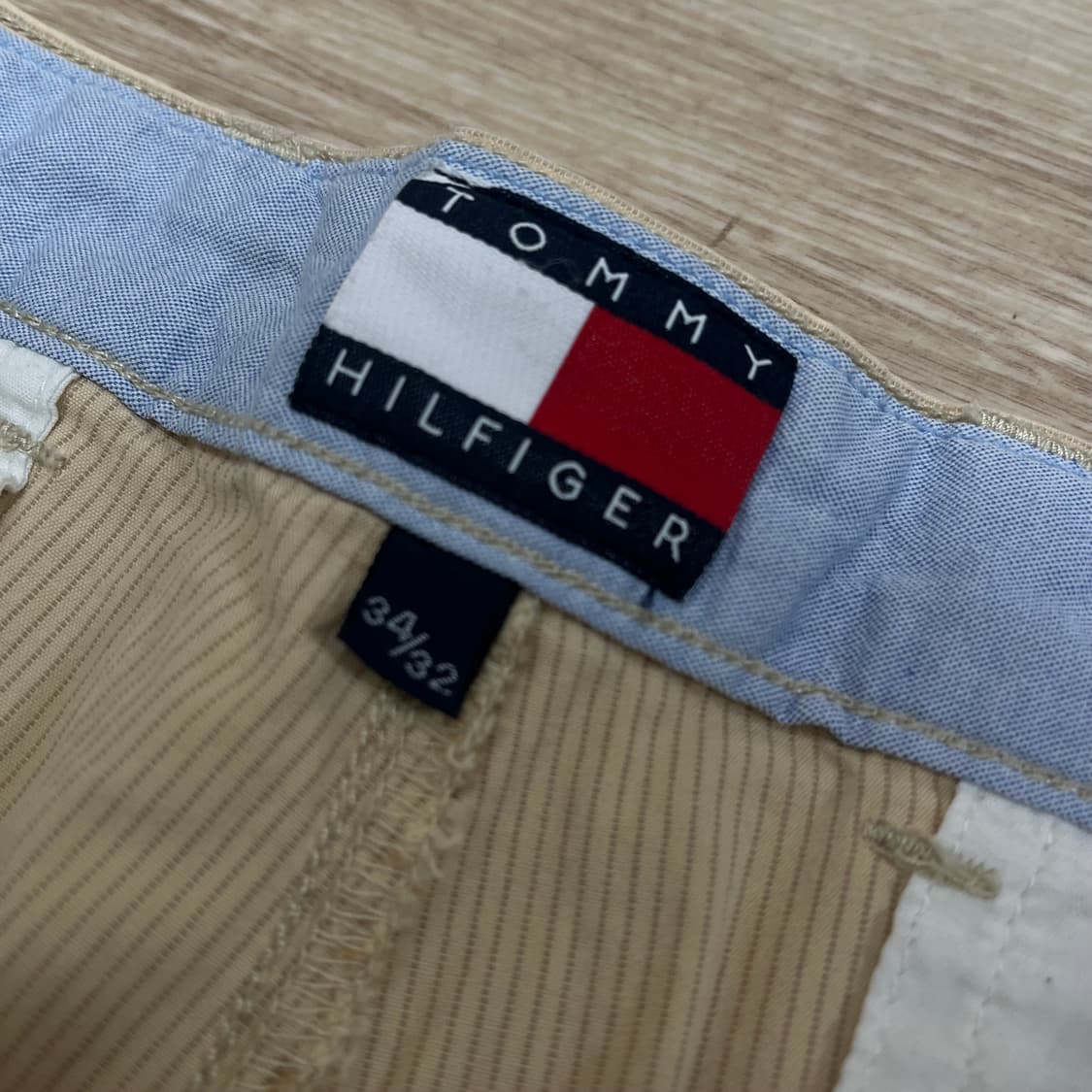 타미힐피거 코튼 와이드핏 치노 팬츠 베이지 34/32 상품이미지4