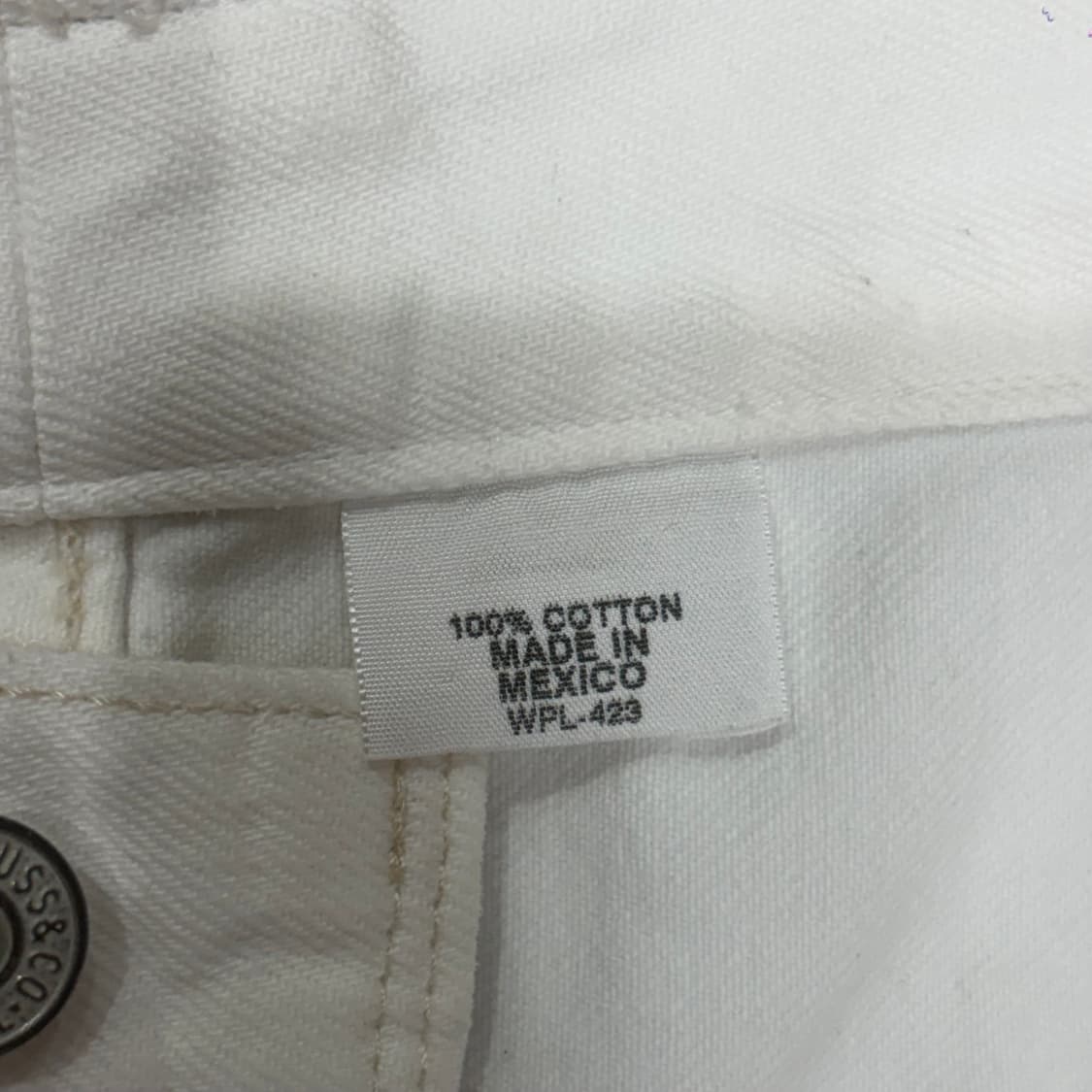 리바이스 00’s 501 화이트 데님 팬츠 (38) 상품이미지5