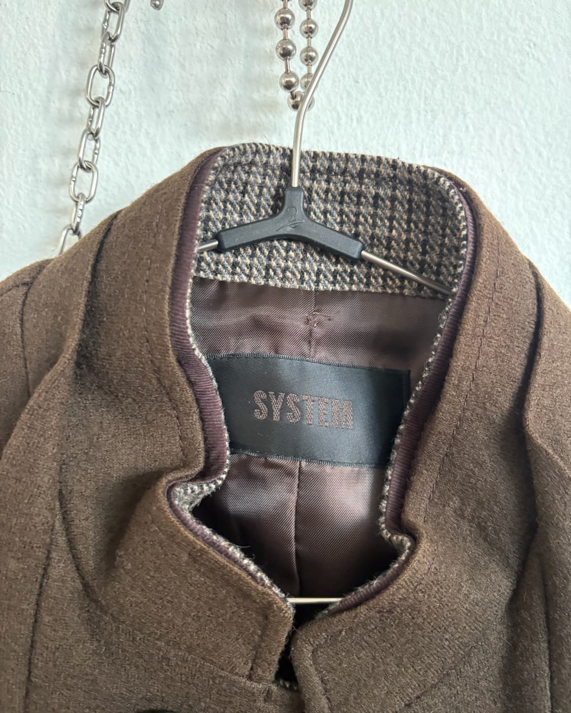 시스템 브라운 울 크롭컷 나폴레옹 자켓 상품이미지7