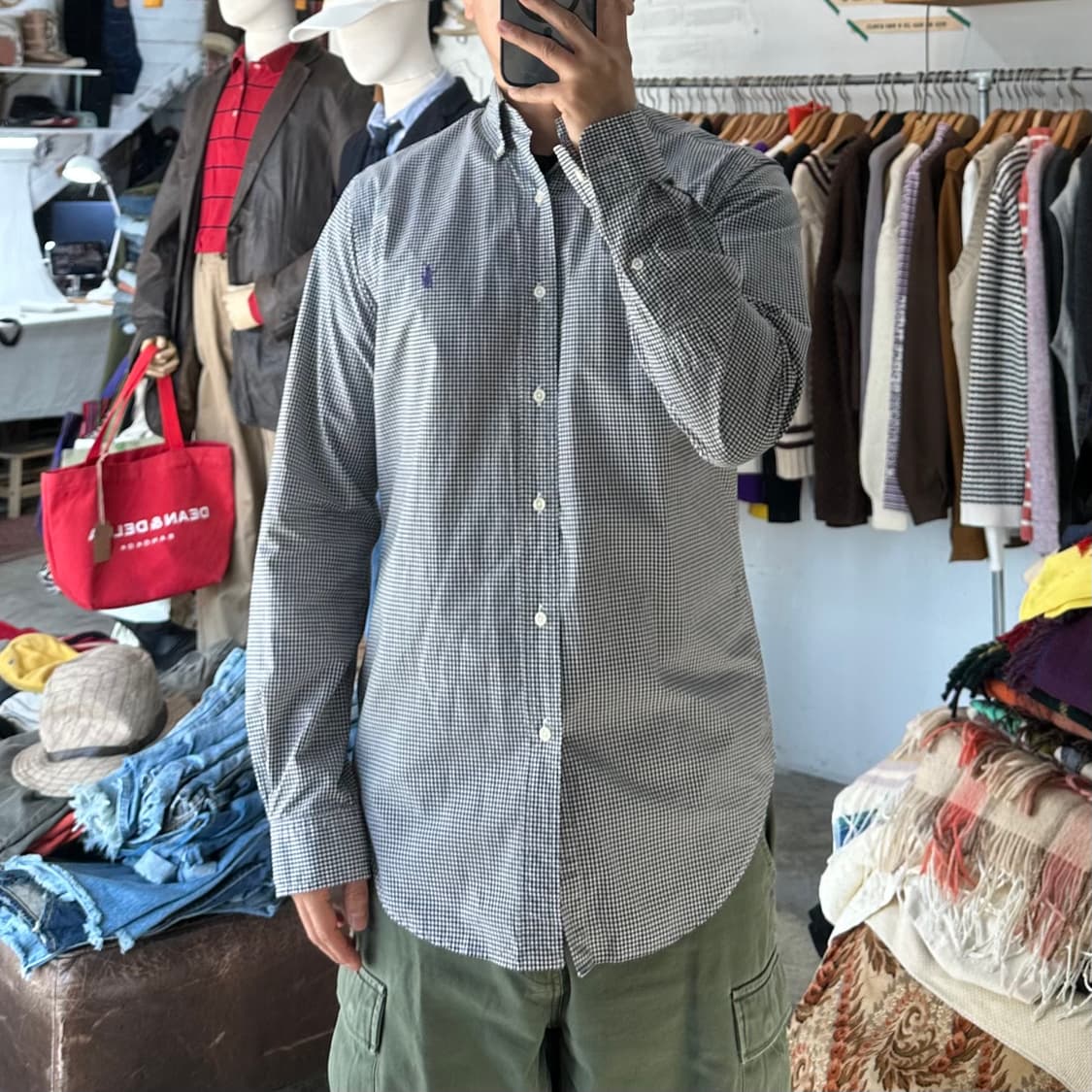 (착용컷) 폴로 랄프로렌 체크 셔츠 (남성용 98-100) 상품이미지4