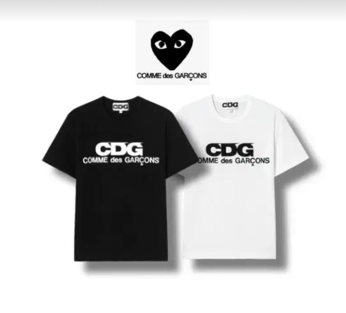 꼼데가르송 CDG 반팔 티셔츠 블랙/화이트 상품이미지1