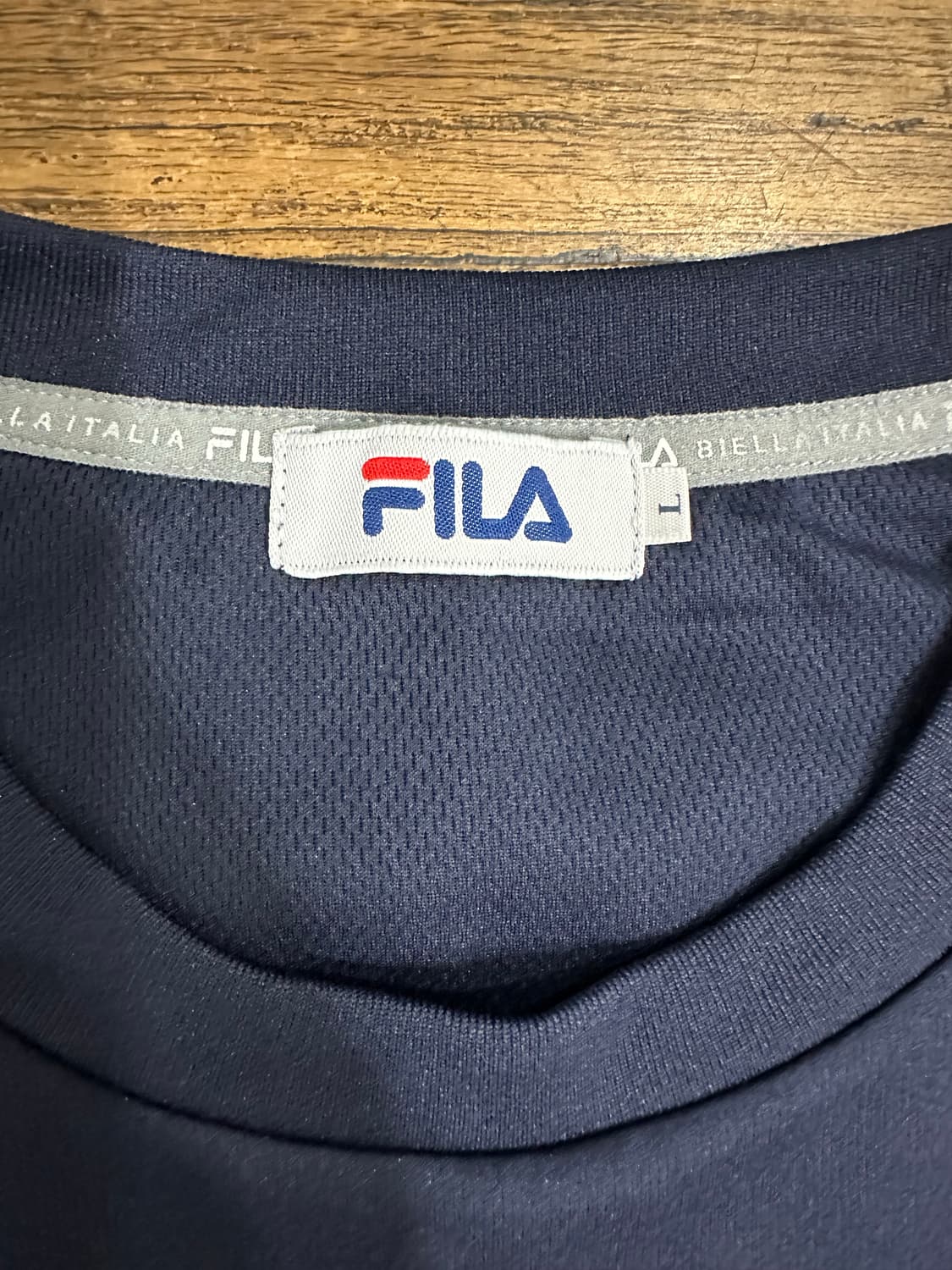 휠라 반팔 티셔츠 네이비 로고 프린팅 L 새제품 일본판 올드스쿨 상품이미지5